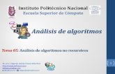 06 Análisis de algoritmos no recursivos - Web personal de ... · Ejemplo 03: Algoritmo de Horner ; 24 ; Análisis de algoritmos 05 Análisis de algoritmos no recursivos Prof. Edgardo