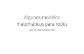 Algunos modelos matemáticos para redesjpadilla.docentes.upbbga.edu.co/Simulacion redes/5-Algunos modelos... · Algunos modelos matemáticos para redes Jhon Jairo Padilla Aguilar,