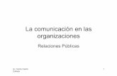La comunicación en las organizaciones - fido.palermo.edufido.palermo.edu/servicios_dyc/blog/docentes/trabajos/505_809.pdf · lic. Carlos Castro Zuñeda 2 ... Estar vinculadas a objetivos