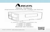 Serie Xellent - SATO Argentina · ... 60 Solución de ... TABLA ASCII 89 Apéndice A: estatus de la ... Felicidades por elegir la impresora industrial de códigos de barra Argox serie