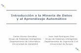 Introducción a la Minería de Datos y al Aprendizaje Automáticocalonso/MUI-TIC/MineriaDatos/01... · Introducción a la Minería de Datos y al Aprendizaje Automático Carlos Alonso