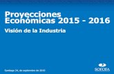 Proyecciones Económicas 2015 - 2016 - cpc.cl · Minerales No Metálicos y Metálica ... (% de Var. Interanual Ene-julio 2015/2014) Indicadores Industriales -5.4-4.6-4.0-1.7-1.5 ...