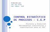 Control Estadístico de Procesostecnicasdecep.pbworks.com/f/Control+Estadístico+de... · PPT file · Web view2017-06-09 · CONTROL ESTADÍSTICO DE PROCESOS – C ... Mesa de corte