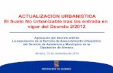ACTUALIZACION URBANISTICA El Suelo No Urbanizable … · AFO Decreto 2/2012, de 10 de enero, por el que se regula el régimen de las edificaciones y asentamientos existentes en suelo