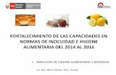 Presentación de PowerPoint - limaeste.gob.pe Destacados_Otros/Capacitacion_I_2016... · • Plan HACCP validado por DIGESA ... madurados como el queso ^fresco, carnes y vísceras