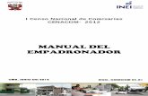 MANUAL DEL EMPADRONADOR - INTRANET …iinei.inei.gob.pe/.../2012-67/05_MANUAL_DEL_EMPADRONADOR.pdf · PERÚ I Censo Nacional de Comisarías CENACOM- 2012 MANUAL DEL EMPADRONADOR Lima,