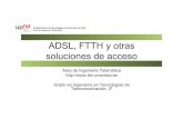 ADSL, FTTH y otras soluciones de accesodaniel/docencia/ftpr/ftpr13_14/slides/... · Agregador Switch ATM DSLAM ATU-R PPP IP IP PPP Ethernet IP . Fund. c to. de Red ca DSLAM IP Red