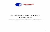 SUMMIT SKILLED TRADES · Nombre de entrenador _____ Fecha (Remove and retain this sheet in the Employee’s Personnel File) 3 Tabla de ... Informe de accidente o incidente 14 ...