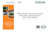 Manual de Control de Documentos (P-CD-004) · Modificación de los Documentos Internos ... Identificación y Registro de Documentos ... actualización y resguardo de los documentos