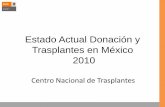 Estado Actual Donación y Trasplantes en México 2010 · Programas de trasplante autorizados ... PARATIROIDES 1 1 0 Fuente: SIRNT, ... Diapositiva 1 Author: SECRETARIA DE SALUD Created