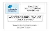 DOMINGUEZ Aspectos tributarios leasing - CPCECABA€¦ · 2 CONTRATO DE LEASING - Ley 25.248 (Jun/2000) CONCEPTO: En el contrato de leasing el dador conviene transferir al tomador
