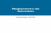 Reglamento de Admisión - admision.unamba.edu.pe · Resolución N° 628‐2009‐CONAFU que otorga la autorización definitiva de funcionamiento de la Universidad Nacional Micaela