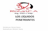 LOS LÍQUIDOS PENETRANTES - rotarica.com.ve · 2.- el proceso de liquidos penetrantes 3.- penetrantes, reveladores y sistemas de iluminacion 4.- interpretacion de las indicaciones