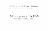 Normas APA - uagraria.edu.ec · ción, presentación de tablas y figuras, etc. Se debe aclarar que las normas APA están concebidas para la presentación de artículos científicos,