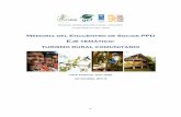 Eje temático: turismo rural comunitario - GEF - … · -1- Programa de Pequeñas Donaciones –Costa Rica V Fase Operativa 2011-2015 Memoria del Encuentro de Socios PPD Eje temático: