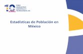 Estadísticas de Población en México - … · 7. Distribución de la ... Baja California Sur Querétaro Baja California Aguascalientes Chiapas ... 2009 . 79,312,758 47,041,909 44,535,314