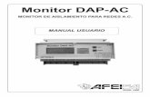 Monitor DAP-AC - afeisa.es · INSTALACIÓN DAP-AC EN REDES DE 230, 440 o 750 V a.c. Si la tensión nominal de la instalación es 230V a.c., usar el modelo Monitor DAP-AC-230.