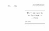 Prevención de la violencia en la escuela - … · PLAN DE ESTUDIOS, 2012. 2 ... Quintana Roo y Tabasco padecen los niveles más elevados de violencia escolar, seguidos ... quienes