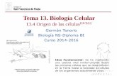 Tema 13. Biología Celular - dpbiologia.weebly.comdpbiologia.weebly.com/uploads/2/1/5/5/21553524/gtp_t13.biología... · de la generación espontánea de la vida, es decir, el origen
