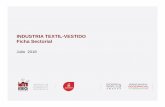 INDUSTRIA TEXTIL-VESTIDO Ficha Sectorial - IIEG ... · Fabricación tejidos fibras blandas con ... 314993 Fabricación de productos textiles reciclados 0.0 0.0 ... Balanza comercial