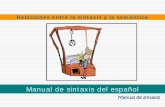 Manual de sintaxis del español - Mallorca @ . AMPLIACION... · Manual de sintaxis. Manual de sintaxis