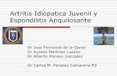 Artritis Reumatoide Juvenil y Espondilitis · PDF fileArtritis y Psoriasis Dactilitis Puntilleo Ungueal ... BIOLOGICOS: Etanercept Infliximab Abatacept (CTLA41g) Tocilizumab (MRA)