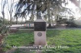 Monumento a Paul Percy Harris · Paul Percy Harris nació en 1868 en Racine, Wisconsin, y murió en enero de 1947 en Chicago, Illinois. Estudió derecho en la Universidad de Princeton
