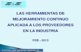 LAS HERRAMIENTAS DE MEJORAMIENTO …biamericas.com/presentaciones/2013/001-Compras-y-negociaciones/... · de mejoramiento continuo para la gestion logistica de las organizaciones