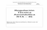 Aeronáutica RTA 45 - INAC · sep / 07 see- 1 edición inicial instituto nicaragÜense de aeronÁutica civil marcas de nacionalidad y matricula de aeronaves inac rta-45