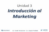 Unidad 3 Introducción al Marketing · El producto es una variable del Mix de Marketing, que puede descomponerse en subvariables. ... •Variable controlable (salvo mercados regulados)