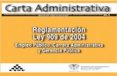 Reglamentación Ley 909 de 2004 - Inicio - Invima ... · que le permitía iniciar la organización del empleo público y la administración de su talento humano; así mismo posibilitó