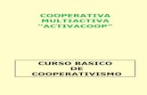 CURSO BASICO DE COOPERATIVISMO - activacoop.co COOPERATIVIS… · VALORES COOPERATIVOS ... PRINCIPIOS UNIVERSALES ... Los organismos cooperativos de segundo y tercer grado.