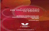 BUENAS PRÁCTICAS EN VOLUNTARIADO Y TRABAJO EN RED · lugar capital dentro del trabajo de la PVE (el Plan también se denomina por la Red como ... competencias en materia de voluntariado,