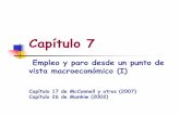 Capítulo 7 - Universidad de Alcalá (UAH) Madrid · Políticas para reducir el desempleo de equilibrio: políticas activas y políticas pasivas. Un modelo de ... poder negociador