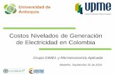 Costos Nivelados de Generación de Electricidad en …energycolombia.org/images/MEMORIAS/2016/ENERGIASR... · •DFI: 50% por 5 años. •Exención IVA. •Exención de aranceles.