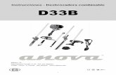Instrucciones - Desbrozadora combinable D33B · La desbrozadora para un uso privado se entiende en tareas de mantenimiento y acondicionado en jardines privados. no para trabajar en