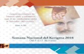 Semana Nacional del Kerigma 2018 - cenacat.org · “La nueva evangelización para la transmisión de la fe cristiana ... Escuchamos el canto de la hermana Sandra, de Madrid, sobre