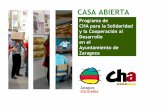 plan director accion social cooperacion al desarrollo · CASA ABIERTA Programa de CHA para la Solidaridad y la Cooperación al Desarrollo en el Ayuntamiento de ... Acceso universal