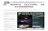 EL QUINTO FESTIVAL DE ASTRONOMIA - … · Huygens nº 69 Noviembre - Diciembre 2007 Página15 La exposición de telescopios,