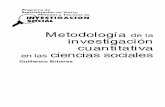 MetodologÌa de la investigaciÛn cuantitativa en las ...a-de... · MetodologÌa de la investigaciÛn ... ìEspecializaciÛn en TeorÌa, mÈtodos y tÈcnicas ... investigaciÛn cuantitativa