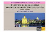 Desarrollo competencias comunicativas directivos · Desarrollo de competencias comunicativas en la dirección escolar Emitir críticas Sevilla, 12 de marzo de 2010 Joan Teixidó Saballs