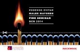 Organiza: Patrocina - fundacionfuego.es · 4 FIRE SEMINAR BCN 2014 WORKSHOP SOBRE PROPAGACIÓN DE HUMOS Y TOXICIDAD Un incendio es una situación descontrolada donde factores como