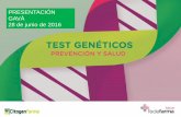 PRESENTACIÓN GAVÀ 28 de junio de 20162016.fedefarmaformacio.cat/docs/presentacio-test-genetics-set-16.pdf · adhesiva con código de barras por cada resguardo #ServeisFedefarma.