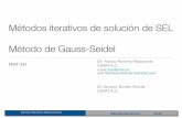 Métodos iterativos de solución de SEL Método de Gauss …alram/met_num/clases/clase08b.pdf · Alonso Ramírez Manzanares Métodos Numéricos 05.09 Métodos iterativos de solución