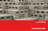 catálogo materiales - MAUSA · 4 mere cerámica convencional Gero de 10 n Para pared de carga, estructurales. medidas 28,5x13,5x9,5 cm Gero rojo cara vista n Para pared de carga,