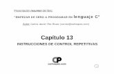 Capítulo 13 - CarlosPes.com · • Las instrucciones que se utilizan para diseñar algoritmos se pueden clasificar en: – Primitivas – De control – Llamadas a subalgoritmos
