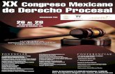 XX Congreso Mexicano de Derecho Procesal - … Congreso Mexicano de Derecho Procesal ORGANIZADO POR: 26 AL 28 DE NOVIEMBRE DE 2014 VICTORIA DE DURANGO, DGO. A LA MEMORIA DE GONZALO