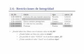 2.4.- Restricciones de Integridadusers.dsic.upv.es/~jorallo/docent/BDA/castella/tema2c.pdf · • Un tipo de integridad referencial. Esta integridad referencialpuede ser: débil,