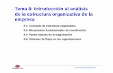 Tema 8: Introducción al análisis de la estructura … · Tema 8: Introducción al análisis de la estructura organizativa de la empresa 8.1- Concepto de estructura organizativa