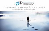 XI Barómetro de Valores y Ética Empresarial · Junio 2017 XI Barómetro de Valores y Ética Empresarial Resultados del 1er Semestre 2017 1